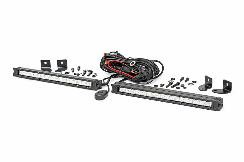 10 Inch Chrome Series LED Light Bar; Slim Line; Pair 70410A