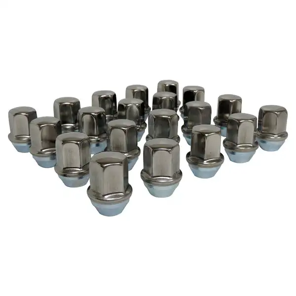 20-Piece Stainless Lug Nut Kit for Jeep 18+ JL, 20+ JT, 11+ WK2, WL Models Crown Automotive - 6509422K - Crown Automotive Jeep Replacement