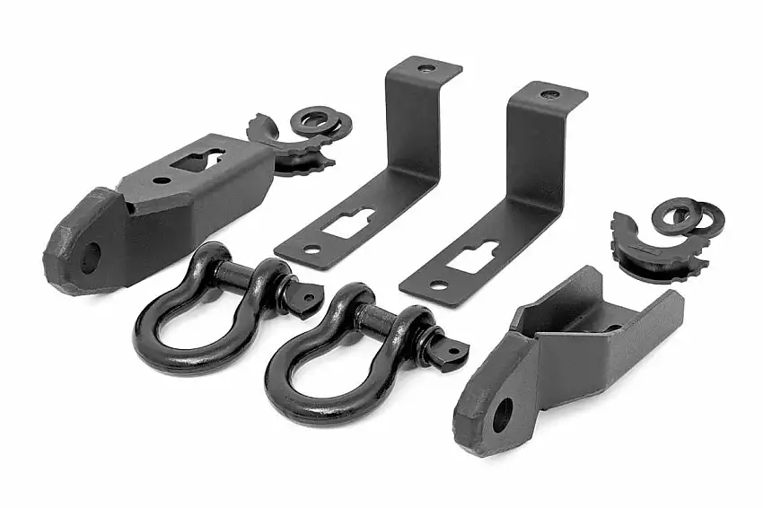 Fits Ford Ranger 2WD/4WD (2019-2023) Tow Hook Brackets; D-Ring Combo; RS152