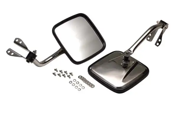 Jeep CJ Mirror Kit Pair 55-86 CJ Polished Silver Kentrol - Kentrol - 30417