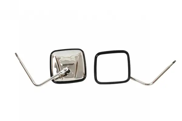 JEEP CJ/YJ/TJ/JK Outback Mirrors Pair 76-18 CJ and Wrangler YJ/TJ/JK Polished Silver Kentrol - Kentrol - 30443