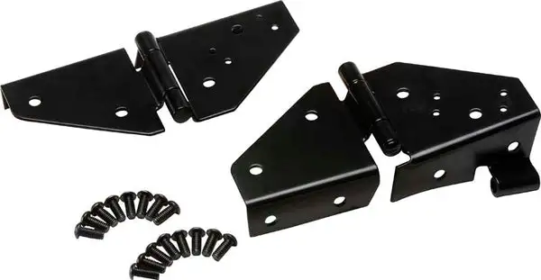 Jeep CJ/YJ Windshield Hinge Pair 76-95 CJ and Wrangler YJ Powdercoat Black Kentrol - Kentrol - 50403