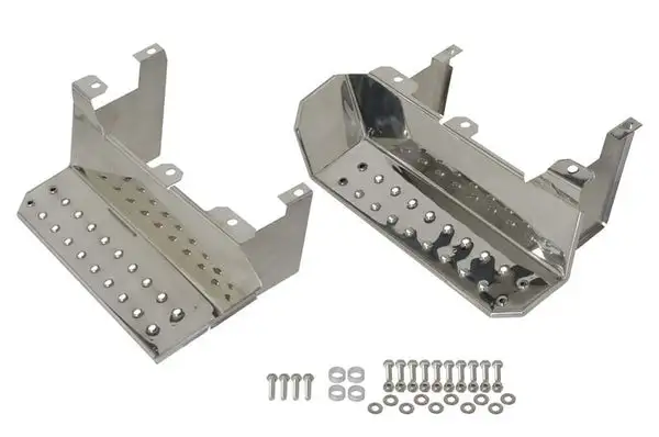 Jeep CJ7/YJ Side Steps Pair 76-95 CJ7 Wrangler YJ Polished Silver Kentrol - Kentrol - 30432