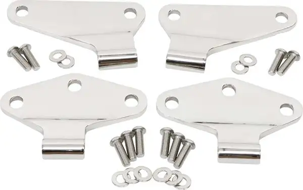 Jeep JK Body Door Hinge Set 4 Pieces 2 Door 07-18 Wrangler JK Polished Silver Kentrol - Kentrol - 30580