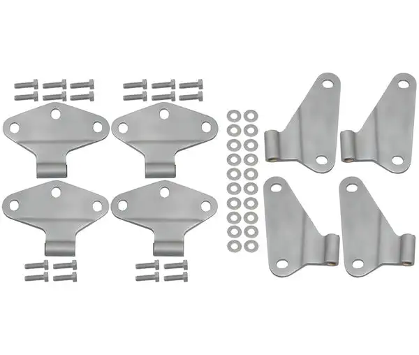 Jeep JK Body Door Hinge Set 8 Pieces 4 Door 07-18 Wrangler JK Bare Grey Kentrol - Kentrol - 40581