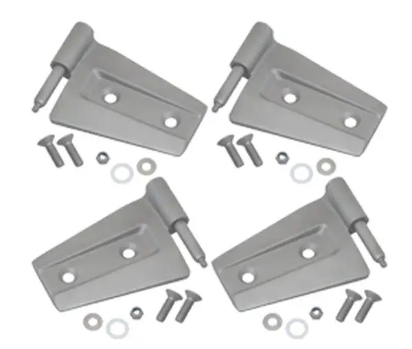 Jeep JK Door Hinge Set 4 Pieces 2 Door 07-18 Wrangler JK Bare Grey Kentrol - Kentrol - 40575