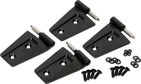 Jeep JK Door Hinge Set 4 Pieces 2 Door 07-18 Wrangler JK Powdercoat Black Kentrol - Kentrol - 50575