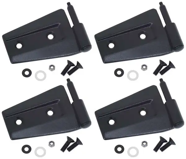 Jeep JK Door Hinge Set 4 Pieces 2 Door 07-18 Wrangler JK Textured Black Kentrol - Kentrol - 80575