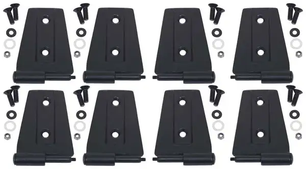 Jeep JK Door Hinge Set 8 Pieces 4 Door 07-18 Wrangler JK Textured Black Kentrol - Kentrol - 80576
