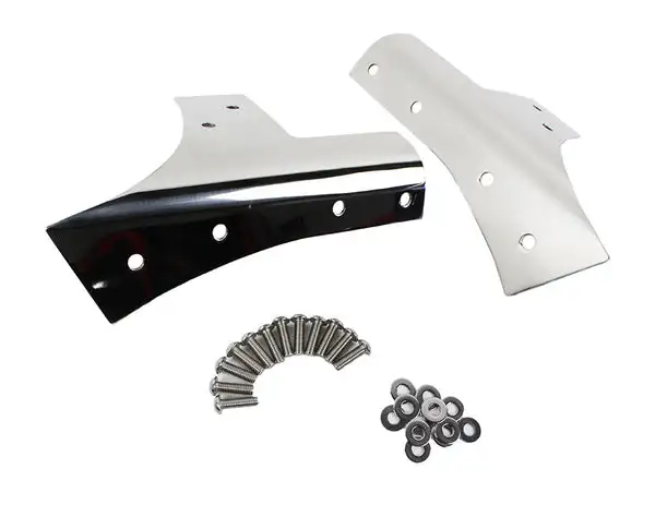 Jeep JK Windshield Supports Pair 07-18 Wrangler JK Polished Silver Kentrol - Kentrol - 30574
