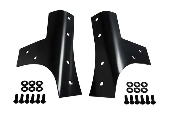 Jeep JK Windshield Supports Pair 07-18 Wrangler JK Powdercoat Black Kentrol - Kentrol - 50574