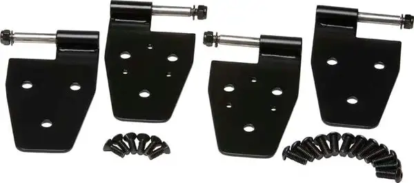 Jeep TJ Door Hinge Set 4 Pieces 97-06 Wrangler TJ Powdercoat Black Kentrol - Kentrol - 50525