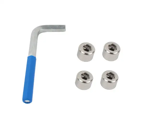 Jeep TJ OEM Anti-Theft Door Nuts 97-06 Wrangler TJ Polished Silver Kentrol - Kentrol - 30711