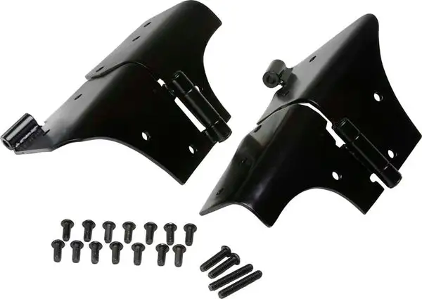 Jeep TJ Windshield Hinge Pair 97-06 Wrangler TJ Powdercoat Black Kentrol - Kentrol - 50477