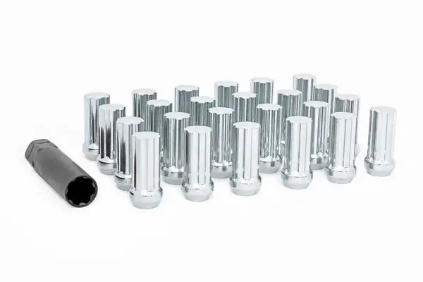 Lug Nut Set | M12x1.25 | 24 Qty | Chrome - Rough Country - 1212524CH