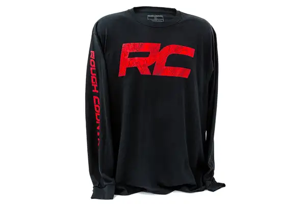 Rough Country Long Sleeve | RC Tread Sleeve | Black| XL - Rough Country - 84099XL